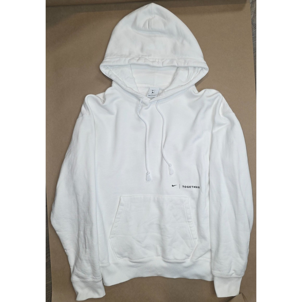 Nike TOGETHXR Hoodie Mens S white Everyone Watches Womens Sports Sweatshirt Cozy - Picture 2 of 6